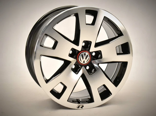 Jantes Alliage Fox Viper 16" Noir Brillant Pour VW T5 T6 - 5x120, Offset 50, Charge 950kg, Neuves