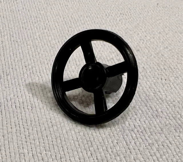 1970's/1980's Ertl International Transtar Black 4-Spoke Steering Wheel Orig Part