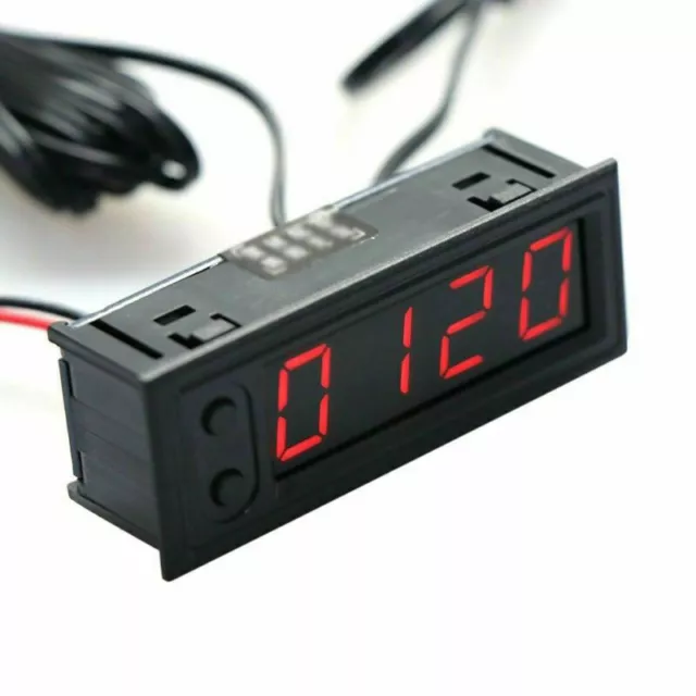 12V Auto KFZ LED Digital Voltmeter Thermometer Uhr Clock Anzeige Mehrfarbig /