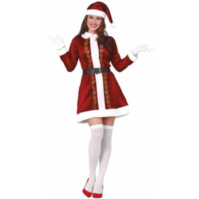 Guirca COSTUME MAMMA NATALE CARNEVALE VESTITO GUIRCA ADULTA BABBO NATAL DONNA CHRISTMAS 
