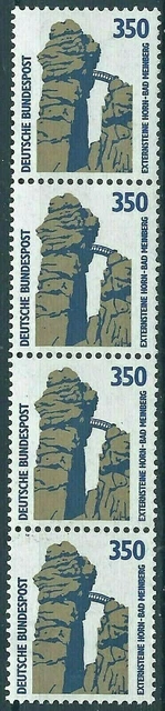 Rfa 1989 Sites Touristiques Attractifs Mi.1407 Neuf 4er Rayures Avec Orig. Gomme