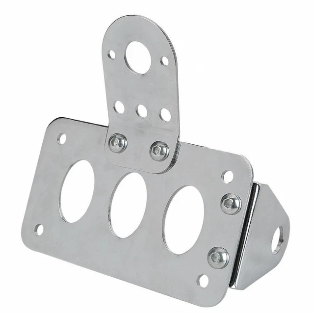 Motorcycle Black Side Mount License Plate Bracket Holder For - Foto 10