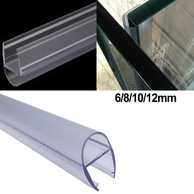 Tiras de protuberancias junta de ducha PVC transparente universal 1 pieza 1m de longitud