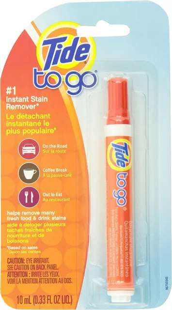 Tide To Go Mini Instant Stain Remover Pen 2-pack Food Coffee Work Travel  3.5 mL