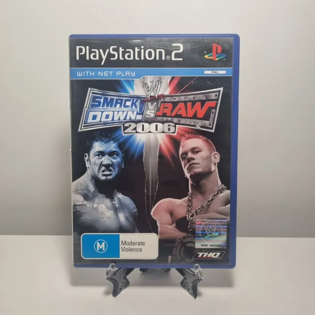 WWE SmackDown vs Raw 2006 Play Station 2 Video Game, Complete w Manual & Case