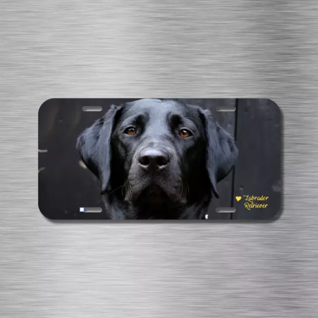 Labrador Retriever Black Lab Dog Puppy Vehicle License Plate Front Auto Tag NEW