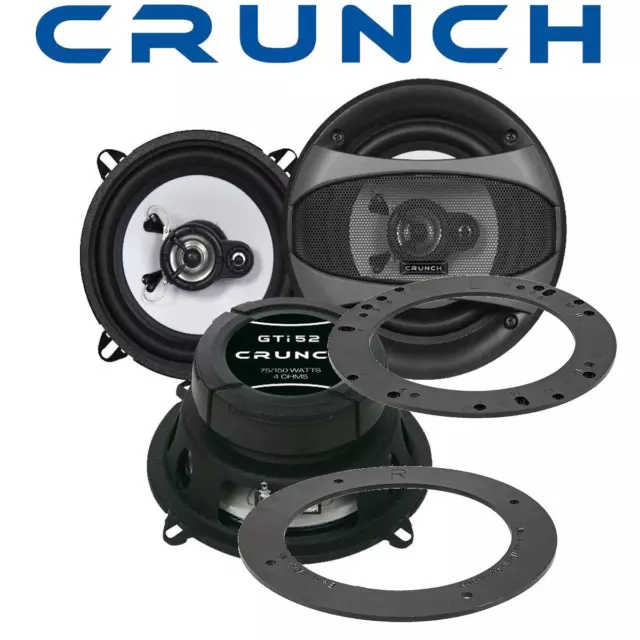 Crunch Lautsprecher 130mm & Adapterringe für Honda CRV Fronttüren