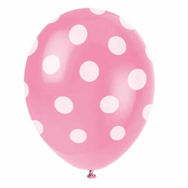 Light Pink Polka Dot Latex Balloon Birthday Wedding Xmas Halloween Party DecorX6