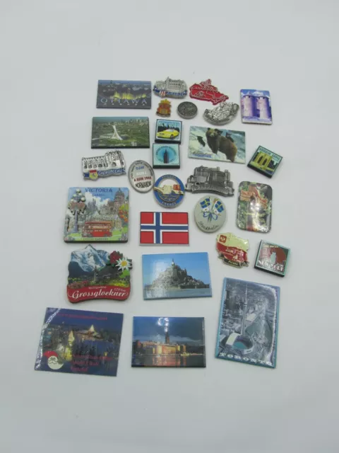 Collection Of Souvenir Fridge Magnets - Geographical Locations