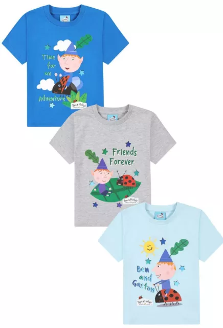 Ben & Holly's Little Kingdom 3 Pack Kids T-Shirts Boys Girls Multipack