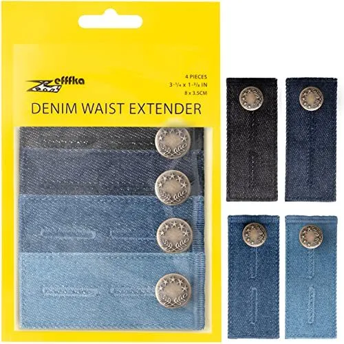 4/8 PCS Denim Waist Extender Button Metal for Jeans Pants Skirt