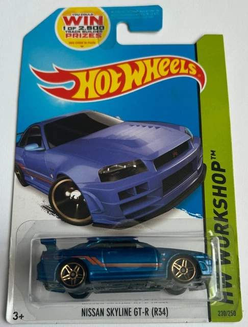 thumbnail interactive-video image 1 of Hot Wheels Hw Workshop - Nissan Skyline GT-R (R34) - Blue 1 of 9