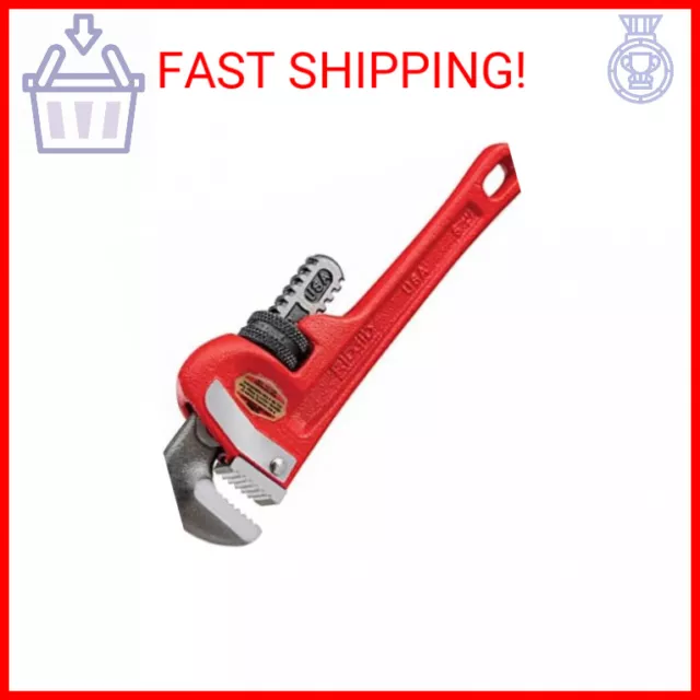 RIDGID 31000 Model 6 Heavy-Duty Plumbing Straight 6" Pipe Wrench, Red, Made in t