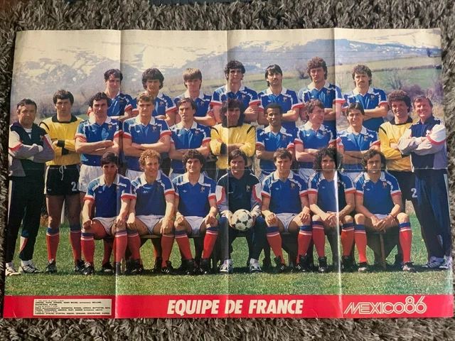 Grand Poster Officiel Équipe De France De Football – Édition 1997, Vintage