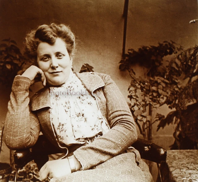 Frankreich Porträt D’A Weiblich 21 April 1903 Foto Stereo Platte Glas Vintage