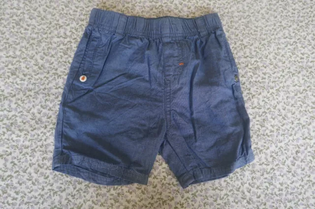 Short bleu (100% coton) T. 6 mois ORCHESTRA