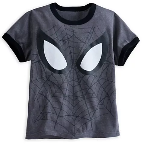 Disney Store Spiderman Super Hero Ringer Boys T Shirt Graphic Tee Size 2/3 - 4