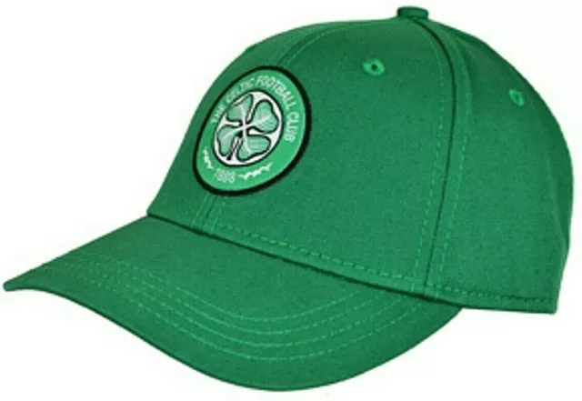 Celtic Fc Green Adult Embroidered Crest Baseball Cap Cfc