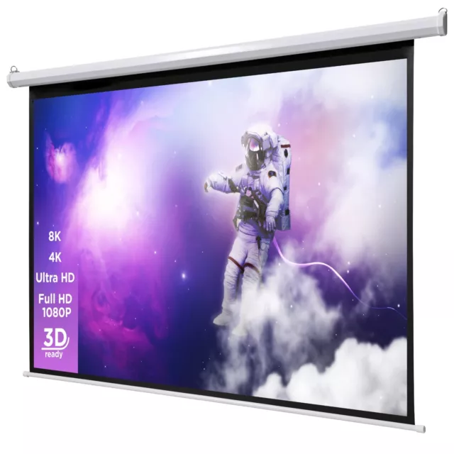 celexon basic Heimkino und Business Motor-Leinwand mit Fernbedienung 200x150 4:3