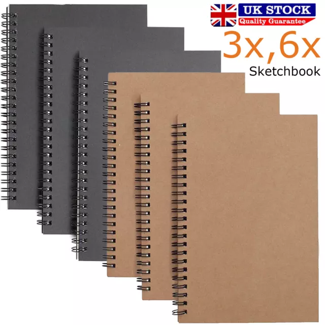 A5 Drawing Sketch book Kraft Sketch Painting Notebook Blank Pad School Notepad