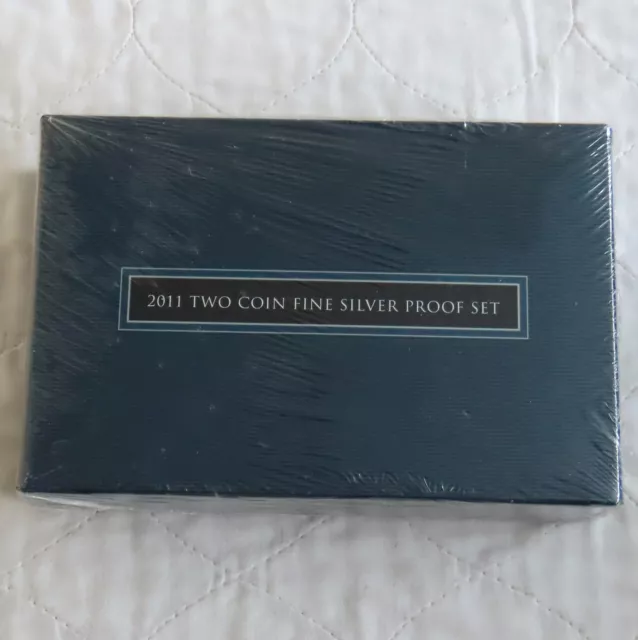 AUSTRALIA 2011 2 COIN FINE .999 SILVER PROOF SET - still mint sealed