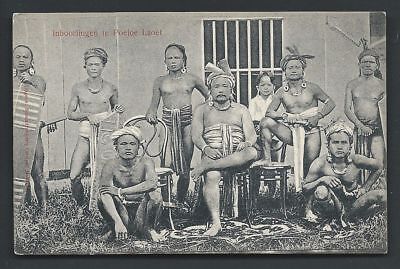 Poeloe Laoet Dayak Warriors Borneo Indonesia ca 1910
