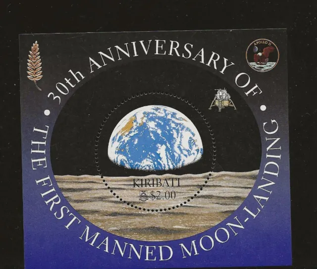 Thematic space Kiribati  1999 Moon Landing Anniv.  miniature sheet sg.MS589 MNH