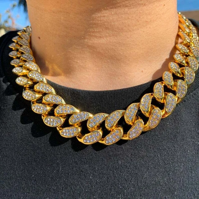 16mm miami cuban link chain Clearance