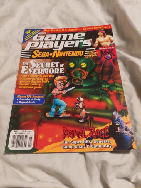 Vintage Game Players Magazine Sega Nintendo May 1995 The Secret of Evermore