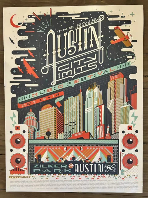 Austin City Limits Festival - 2012 Anderson Design Group Acl Poster Zilker Park