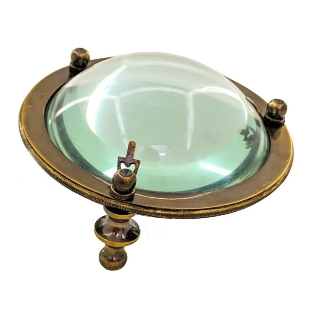 Loupe en laiton de 8″ avec poignée en os blanc - Samson Historical