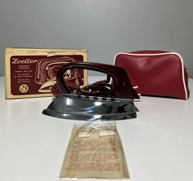 Fer à Repasser De Voyage Vintage Pifco 600W - Années 60/70? Avec Sac, Blanc