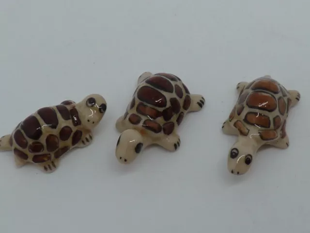 LOT de FIGURINES ANCIENNES en porcelaine * 3 PETITES TORTUES