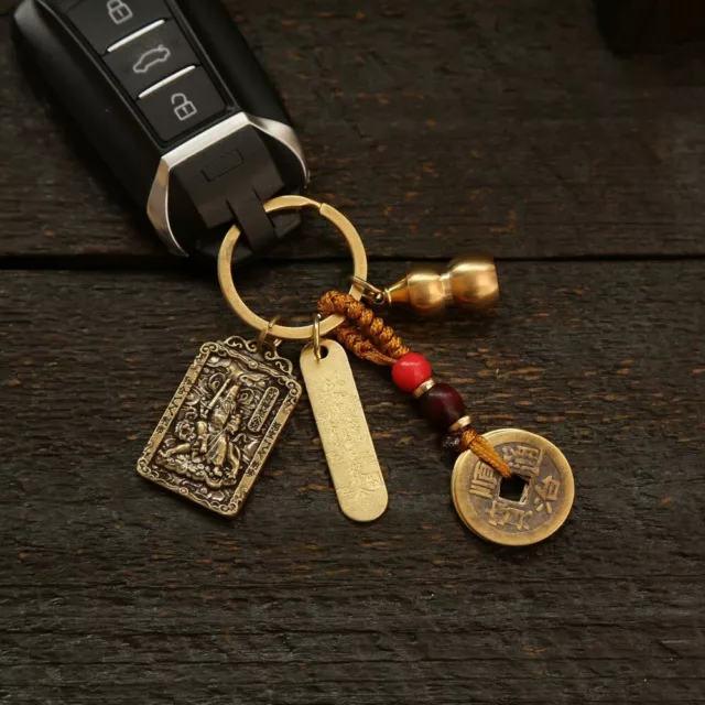 3PCS Zodiac Key Chain Five Emperors Money Pendant Car Key Chain  Gift