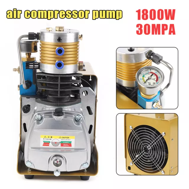 1.8kw Hochdruck Luftkompressor Elektrische Pumpe 4500psi 300Bar Luftpumpe