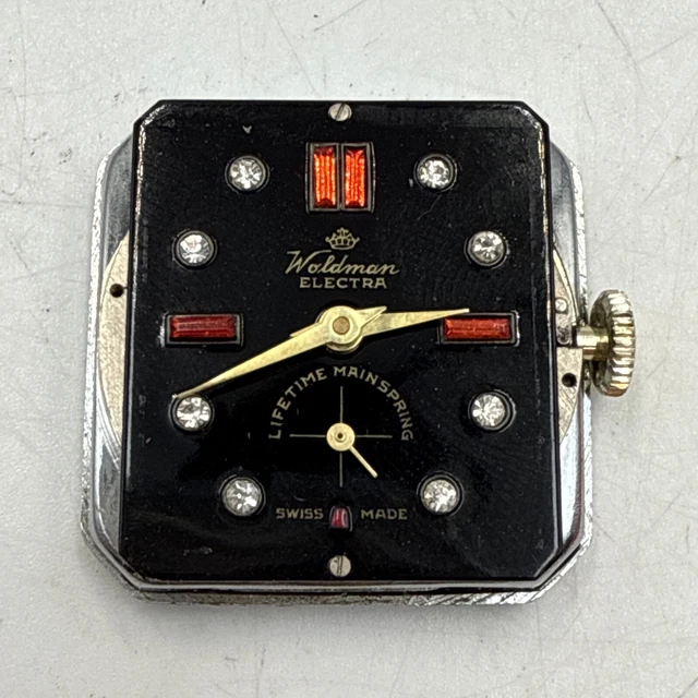 VINTAGE WOLDMAN ELECTRA Men s Watch Lifetime Mainspiring Swiss Edward A Waldman 0.99 PicClick