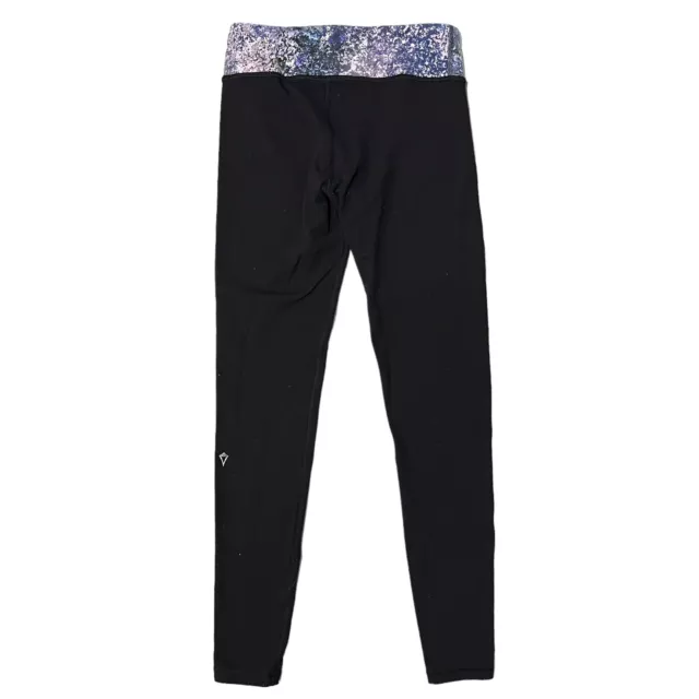 IVIVVA by LULULEMON Black Multi Luon Rhythmic Tight Pants Reversible Girl