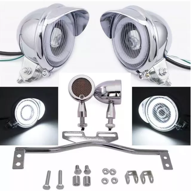 Universal Motorcycle Turn Signal LED Driving Spot Lights Bar Fog Lamp Offroad