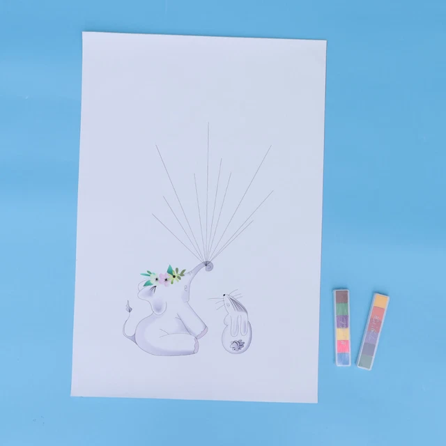 Impronte digitali anniversario albero baby shower libro per gli ospiti matrimonio registrazione ricordo