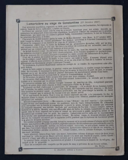 Couverture protège Cahier école LAMORICIERE au siege de CONSTANTINE 1837 3