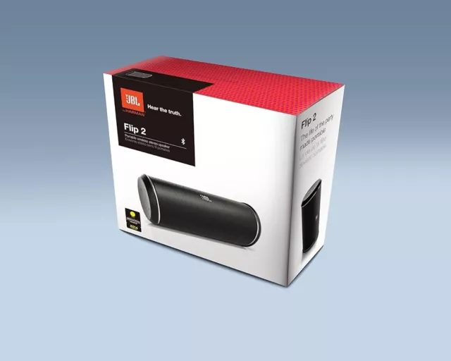 BRANDNEU schwarz JBL Flip 2 Bluetooth Wireless Tragbarer Stereo Lautsprecher NFC