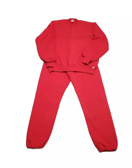 VTG RUSSELL ATHLETIC Red 70s 80s Sweatshirt Sweatpants Sweatsuit Large ...