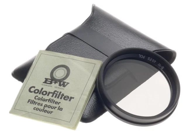 B+W COLORFILTER POLORIZING CAMERA LENS FILTER 49 ES POL SLEEVE MANUAL MINT 49mm