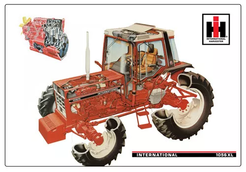 A3 Case IH International Harvester Tractor Cutaway Brochure Poster 1056XL 956XL