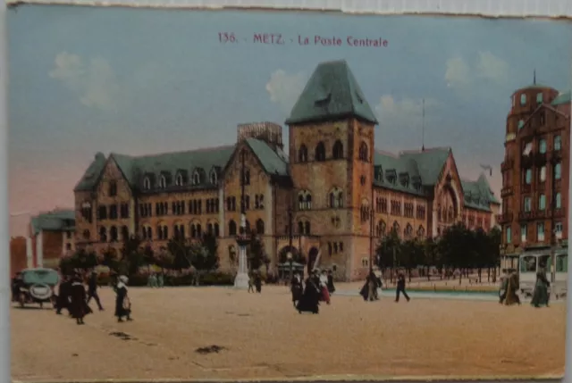 Metz 57 CPA La Post Central Good Condition 1922
