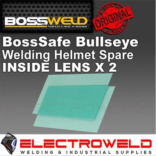 2x BossSafe Inside Inner Lens Cover Bullseye Eco Welding Helmet Bossweld, 700351