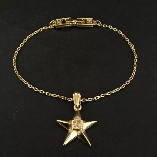 GIVENCHY Star GG Logo Rhinestone Gold Tone Bracelet/9X0470