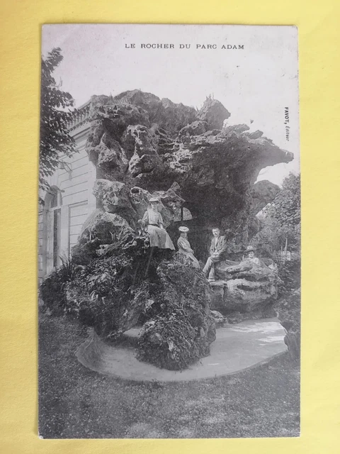 CPA 95 - L'ISLE ADAM Val d'Oise Le ROCHER du PARC ADAM Animés Ecrite en 1906