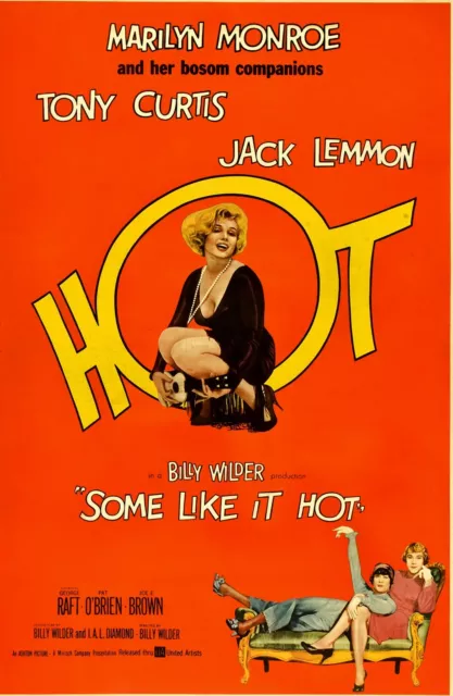 Home Wall Art Print - Vintage Movie Poster - SOME LIKE IT HOT -A4,A3,A2,A1