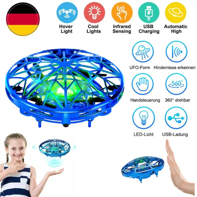 UFO Mini Drohne für Kinder Handsensor Quadcopter Induktion Fliegendes Geschenke